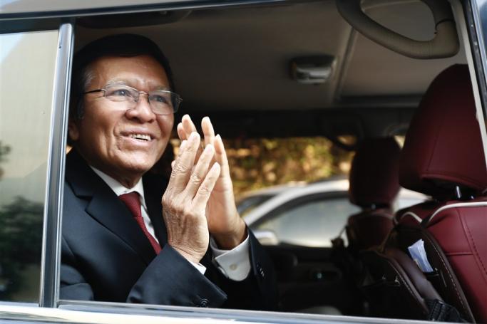 Kem Sokha, former leader of the opposition Cambodia National Rescue Party (CNRP), arrives to attend a hearing at the Municipal Court in Phnom Penh, Cambodia, 03 March 2023. Photo: EPA