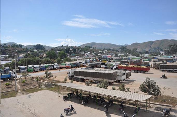 The border trade camp located at 105 Mile trading post on China-Myanmar border in Muse Township. Photo: MNA