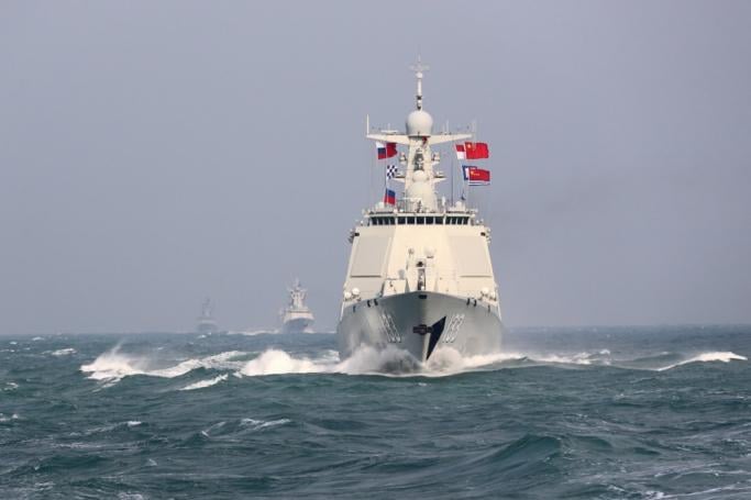 Warships of the Chinese navy take part in the joint naval exercise 'Joint Sea 2022' in the East China Sea, 21 December 2022 (issued 23 December 2022). Photo: EPA