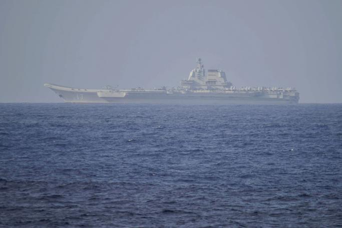 China's Shandong aircraft carrier sailed through Taiwan's southeastern waters on its way to the western Pacific hours before Tsai met McCarthy. File photo: AFP/Japan's Ministry of Defense
