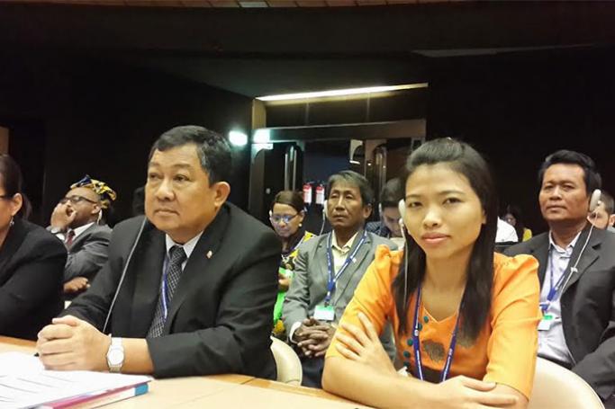 Employee’s delegates including CTUM President U Maung Maung (middle) at 104th session of International Labour Conference in Switzerland. Photo: CTUM
