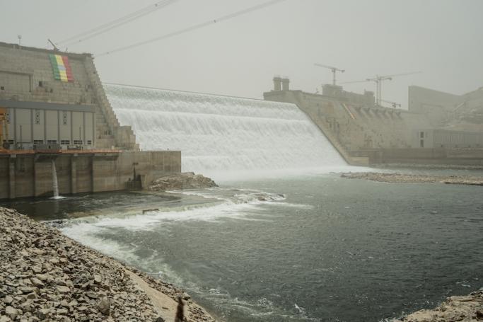 A general view of the Grand Ethiopian Renaissance Dam (GERD) in Guba, Ethiopia, on February 20, 2022. Photo: AFP