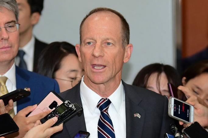 David Stilwell (C) US Assistant Secretary of State for the Bureau of East Asian and Pacific Affairs. Photo: EPA