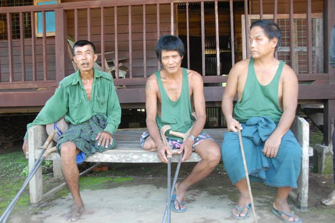 Kyaw Win are seen in an army-built community called Thudhammawaddy Ward, in Mon State. Photo: Htet Khaung Linn/Myanmar Now
