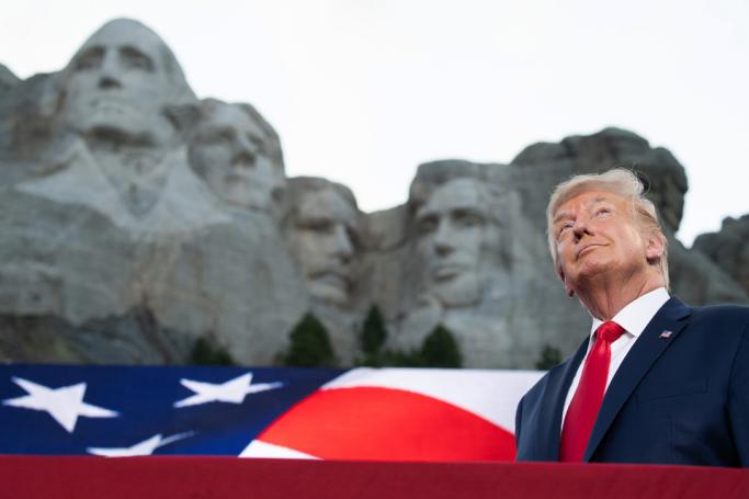 US President Donald Trump arrives for the Independence Day events at Mount Rushmore National Memorial in Keystone, South Dakota, July 3, 2020. Photo: AFP