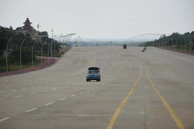 The nearly empty 20-lane road stretching from across the National Parliament building in Nay Pyi Taw, the capital city of Myanmar. Photo: Romeo Gacad/AFP
