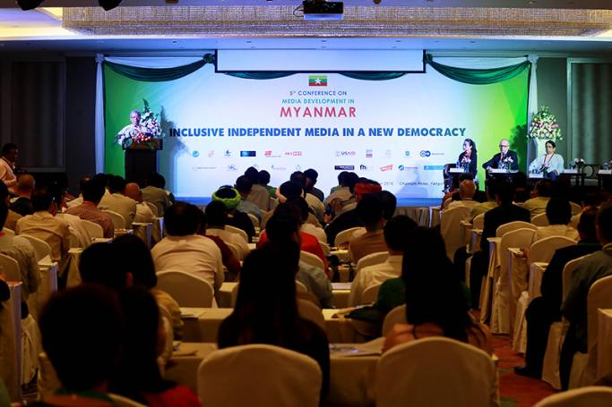Fifth Conference on Media Development in Myanmar at the Chatrium Hotel in Yangon on 07 November 2016. Photo: Thet Ko/Mizzima
