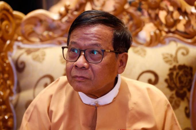 Dr. Zaw Myint Maung, Mandalay division Chief Minister and vice chairman of the Central Executive Committee of Myanmar's National League for Democracy (NLD) party, attends the seventh meeting between NLD and government members in Yangon, Myanmar, 24 October 2019. Photo: EPA