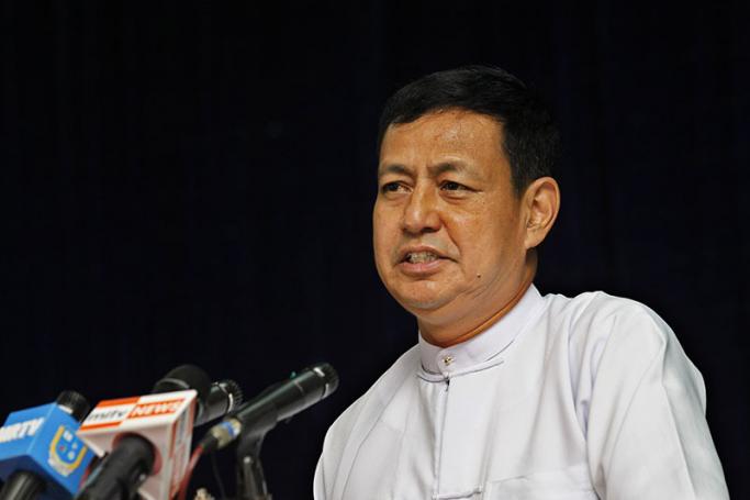 Former Information Minister Ye Htut. Photo: Lynn Bo Bo/EPA
