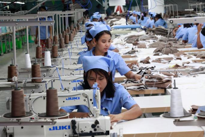 Garment workers at a clothing factory in Pathein, Ayeyarwaddy, Myanmar. Photo: Hong Sar/Mizzima
