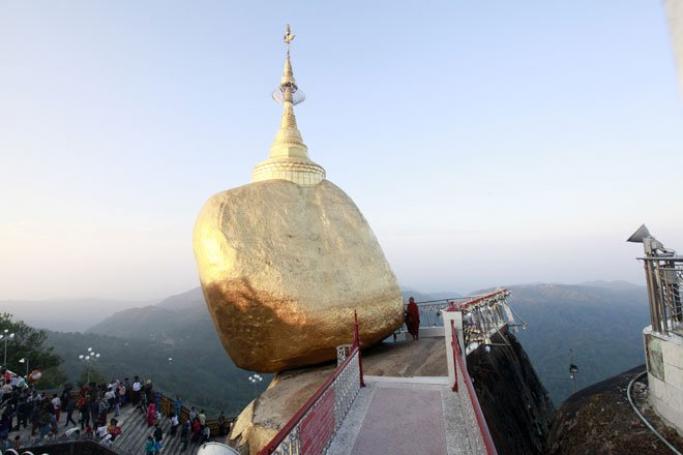 The Kyaiktiyo Pagoda or Golden Rock in Mon State on November 7, 2014. Photo: Hong Sar/Mizzima
