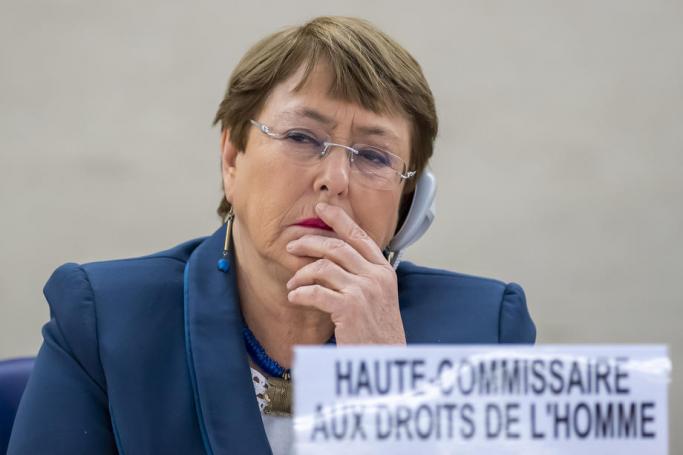 High Commissioner for Human Rights Michelle Bachelet, listen to speeches during the High-Level Segment of the 43rd session of the Human Rights Council, at the European headquarters of the United Nations in Geneva, Switzerland, 27 February 2020. Photo: EPA