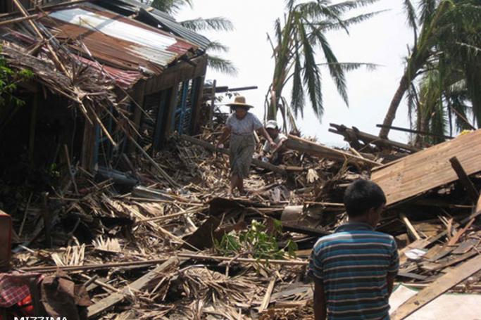 Scenes on Hine Gyi Island after Cyclone Nargis struck in 2008. Photo: Mizzima
