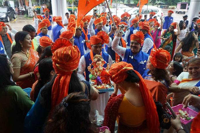 Devotees join in the celebration of the Ganesh Festival in Yangon. Photo: Morya/Facebook