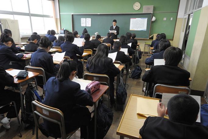 Japanese students study at a junior high school in Odawara city, Kanagawa province, Japan. Photo: EPA
