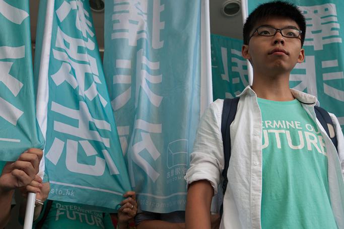Student activist Joshua Wong, seen here in Hong Kong. Photo: EPA
