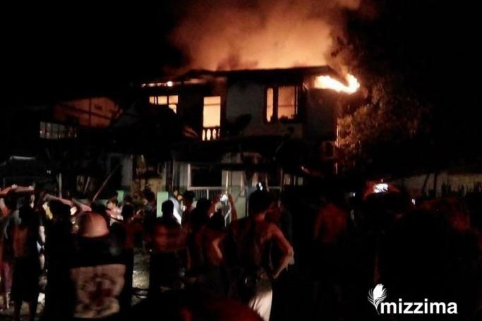 Eleven men and four women died when this fire ripped through a karaoke bar in Magway on 2 April 2017.
