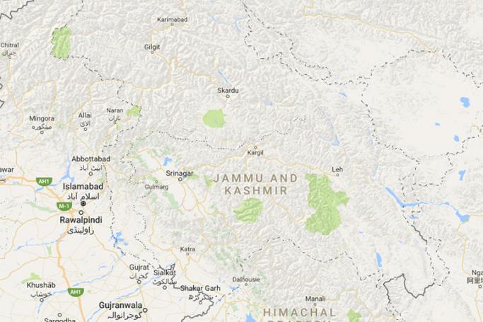 Kashmir. Map: Google
