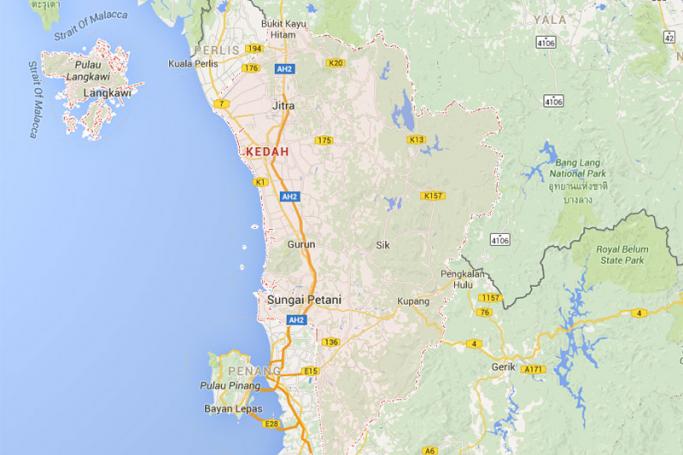Kedah, Malaysia. Map: Google
