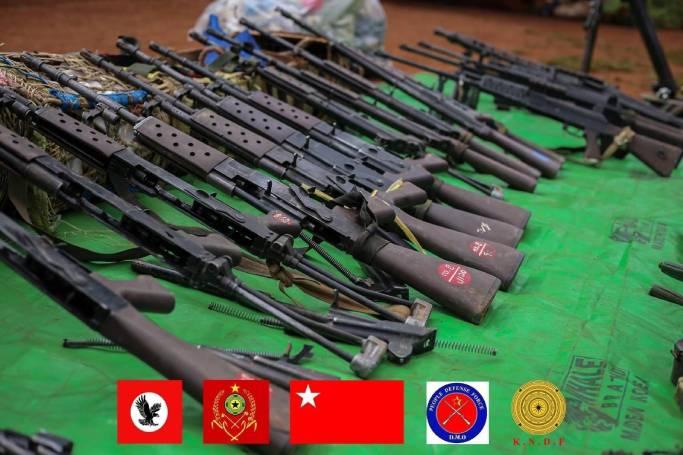 Weapons seized during the fighting on September 2 (Photo: KNDF)