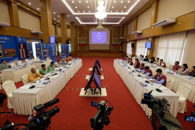 A general view of a meeting of the National Reconciliation and Peace Center (NRPC) and Karenni National Progressive Party (KNPP) in Naypyitaw, Myanmar, 18 March 2019. Photo: Hein Htet/EPA
