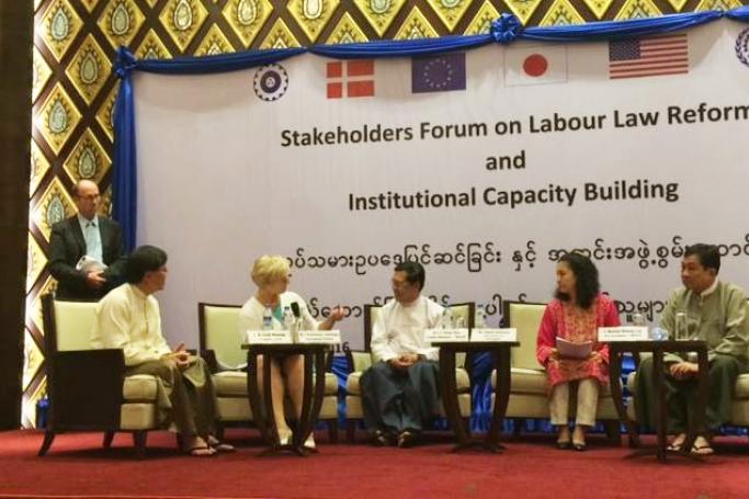 The delegates discussed labour rights and labour reform. Photo: European Union in Myanmar
