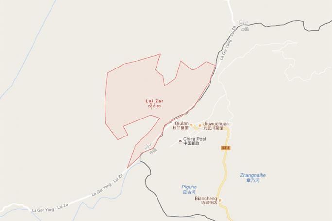 Laiza, Kachin State. Map: Google
