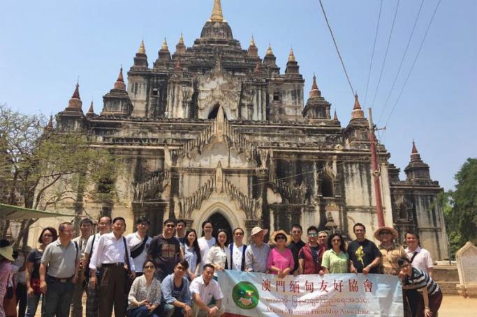 Macau Myanmar Friendship Association (MMFA) delegation group visiting Bagan. Photo: Macau Myanmar Friendship

