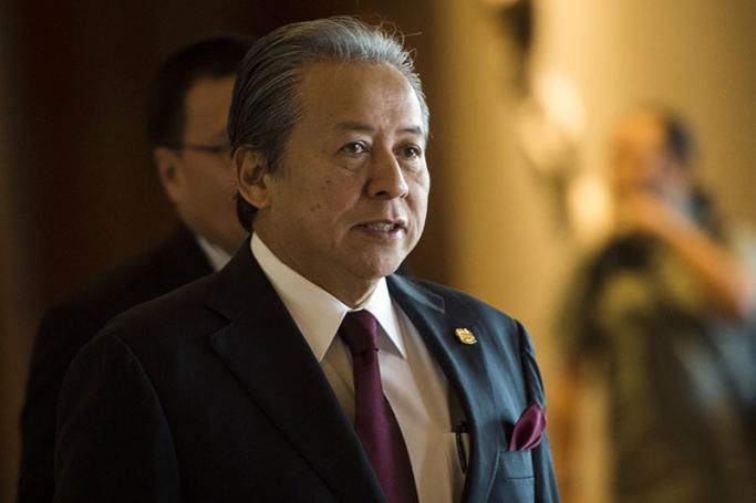 Malaysia's Foreign Minister Anifah Aman arrives to attend the Association of Southeast Asian Nations (ASEAN) Foreign Ministers' meeting in Yangon on December 19, 2016. Photo: Ye Aung Thu/AFP
