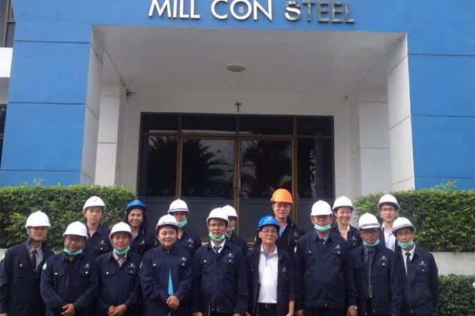Millcon welcomes some visiting officials from the Ministry of Science & Technology, Myanmar on March 5, 2015. Photo: Millcon Steel Industries PCL

