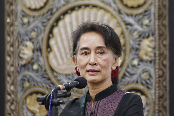 Myanmar's Foreign Minister and State Counselor Aung San Suu Kyi. Photo: Hein Htet/EPA
