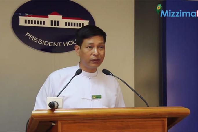 Myanmar government spokesman Zaw Htay. Photo: Min Min/Mizzima
