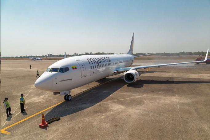 Myanmar National Airlines's Boeing 737-800 NG XY-ALG. Photo: MNA/Facebook