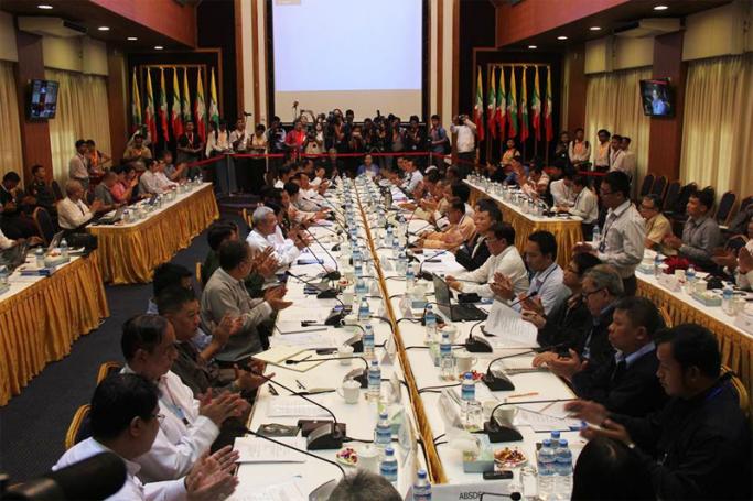 UPWC and ethnic armed groups gather for discussion at the Myanmar Peace Centre in Yangon on 4 October, 2015. Photo: Myanmar Peace Centre
