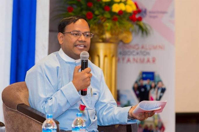 Myo Win, founder of Smile Education and Development Foundation. Photo: British Embassy Rangoon/Facebook