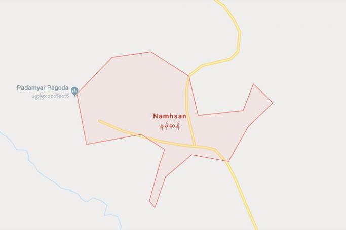 Namhsan Township, northern Shan State. Map: Google