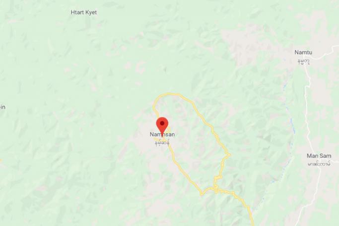 Namhsan, Shan State. Map: Google