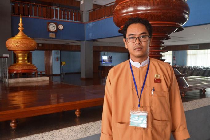 Nay Phone Latt, an NLD MP for Yangon Region parliament. (Photo: Htet Khaung Linn/ Myanmar Now)
