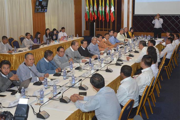 National Democratic Alliance Army-NDAA (Mongla) and Myanmar Peace Commission hold talks in Yangon. Photo: MNA
