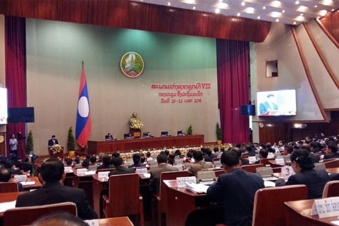 The first Plenary Session of the National Assembly (NA)’s eighth legislature was officially held in Vientiane yesterday and appointed the NA’s body and government officials to high-ranking positions. Photo: Ministry of Foreing Affairs of Lao PDR
