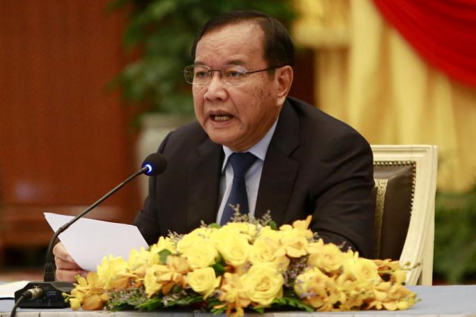 Cambodian Foreign Minister Prak Sokhonn gives a briefing to media and foreign ambassadors to Cambodia after returning from Myanmar, at the Ministry of Foreign Affairs in Phnom Penh, Cambodia, 06 July 2022. Photo: EPA