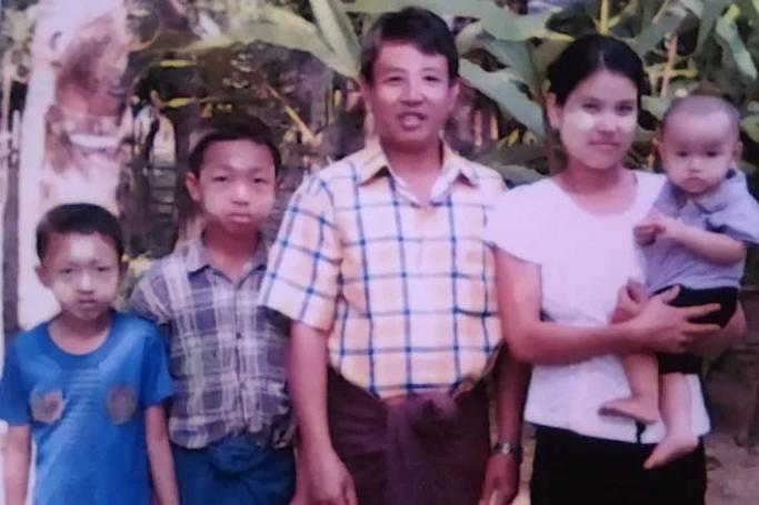 The late Pastor Tun Nu, pictured with his wife and three children. Photo: Gospel for Asia
