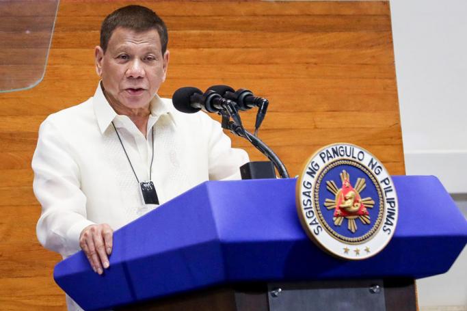 Philippine President Rodrigo Duterte giving his speech during the State of the Nation Address in Quezon City, north east of Manila, Philippines, 27 July 2020.  Photo: EPA