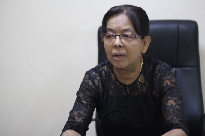 Phyu Phyu Nyunt, NUP candidate for the Yangon Region Parliament. (PHOTO:- Ei Cherry Aung/Myanmar Now) 
