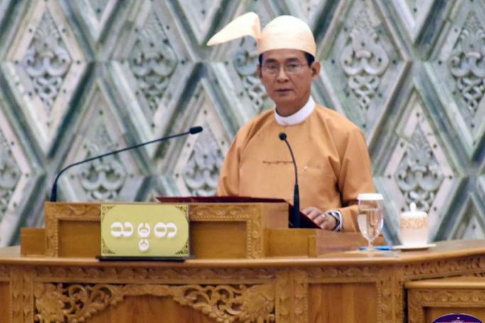Myanmar’s President Win Myint. Photo: Myanmar President Office
