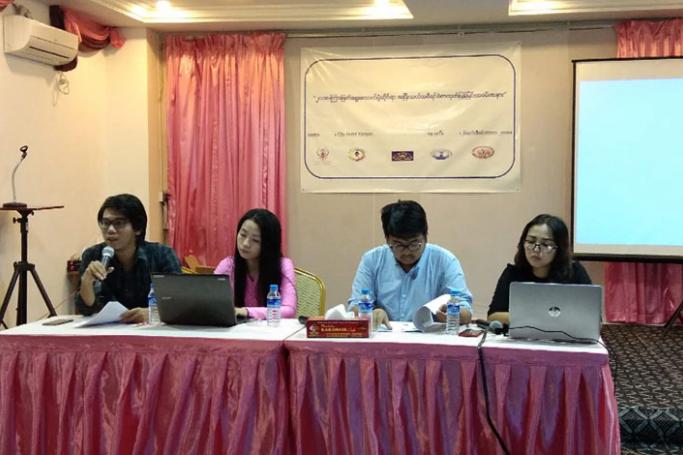 Rainmaker press conference on women’s participation in elections. Photo: Pearlie Li for Mizzima