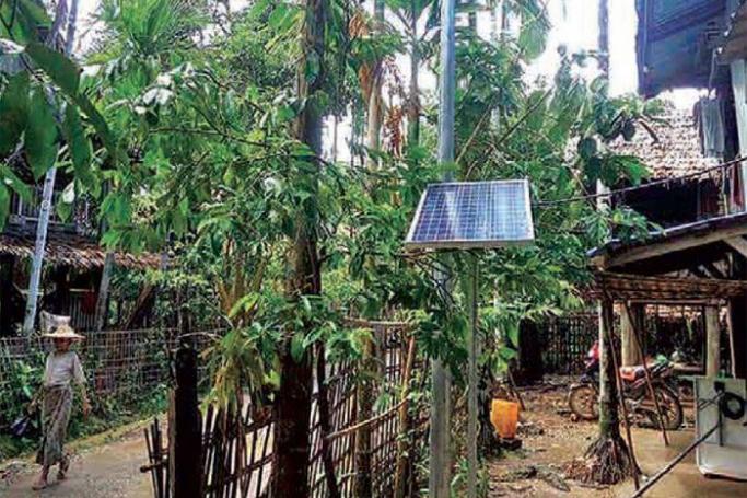 Efforts are underway to introduce solar panels to Rakhine State. Photo: MOI
