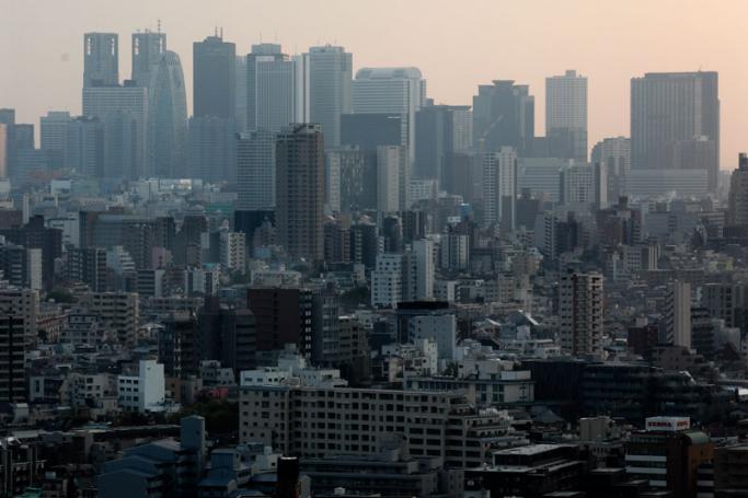 Shinjuku skyscrapers are tower up into the sky in Tokyo, Japan. Photo: EPA