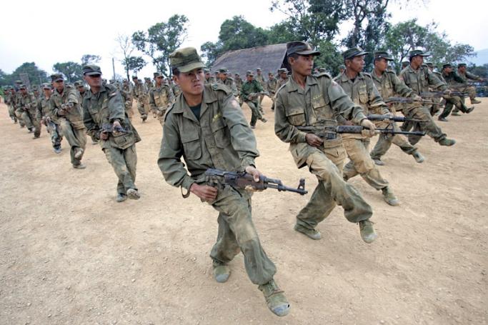 Soldiers from the Shan State Army (SSA). Photo: AFP
