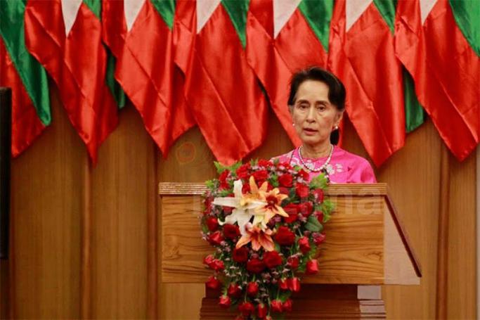 Myanmar State Counsellor Aung San Suu Kyi. Photo: Min Min/Mizzima
